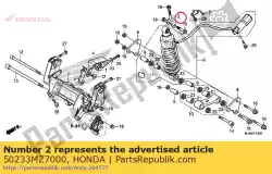 Aqui você pode pedir o comp. De suporte, rr. Almofada em Honda , com o número da peça 50233MZ7000: