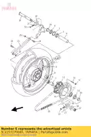 5LV253170000, Yamaha, espaçador, rolamento yamaha fzs tdm xjr 900 1000 1300 2001 2002 2003 2004 2005 2006 2007 2008 2009 2010 2011 2015 2016, Novo