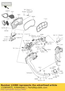 kawasaki 132800825 houder zx1000pff - Onderkant