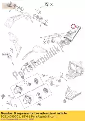 Ici, vous pouvez commander le feu arrière led auprès de KTM , avec le numéro de pièce 90514040001: