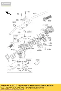 kawasaki 922101307 dado, blocco regolazione cavo kx125-l4 - Il fondo