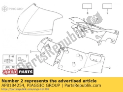 Aprilia AP8184254, Lh f.dashb.panel. cinza, OEM: Aprilia AP8184254