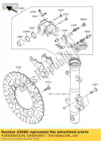 430800093GN, Kawasaki, caliper-sub-assy, ??fr, silv ex250 kawasaki ninja 250 2008 2009 2010 2011, Nuovo