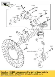 Tutaj możesz zamówić caliper-sub-assy, ?? Fr, silv ex250 od Kawasaki , z numerem części 430800093GN: