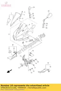 Yamaha 5PW283151100 emblema - Lado inferior