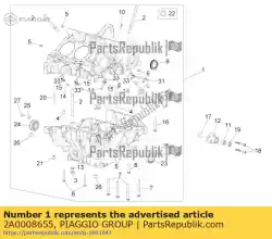 Tutaj możesz zamówić zespó? Skrzyni korbowej od Piaggio Group , z numerem części 2A0008655: