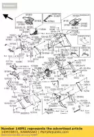 140910831, Kawasaki, coperchio, protezione termica, sinistra zg1400a8f kawasaki gtr 1400 2008 2009, Nuovo