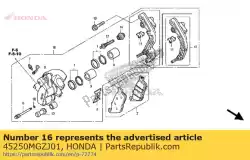 Qui puoi ordinare caliper sub assy, da Honda , con numero parte 45250MGZJ01:
