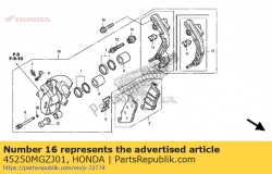 Aquí puede pedir pinza subconjunto, de Honda , con el número de pieza 45250MGZJ01: