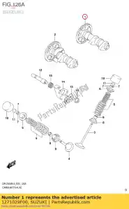 suzuki 1271029F00 árvore de cames, entrada - Lado inferior