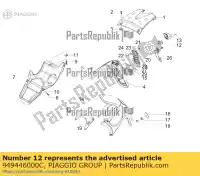 949446000C, Piaggio Group, Support de lumière de plaque gilera runner zapm46301 50 125 200 2005 2006 2007 2008 2009 2010 2011 2016 2017, Nouveau