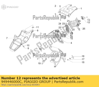 949446000C, Aprilia, Support de lumière de plaque, Nouveau