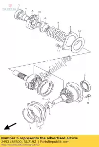 Suzuki 2493138B00 rolha, rolamento - Lado inferior