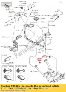 kawasaki 921611368 demper, 14x30x10 er650ecf - Onderkant