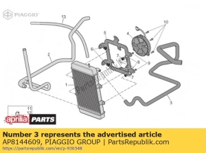 aprilia AP8144609 cooler-thermostat pipe - Bottom side