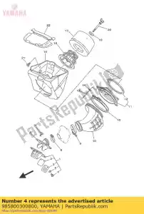 yamaha 985800300800 parafuso, cabeça da panela (j10) - Lado inferior