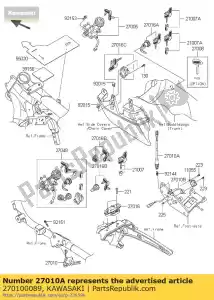 kawasaki 270100089 interruptor, freio traseiro vn1700c9f - Lado inferior