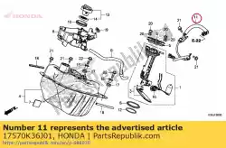 Aquí puede pedir comp. De manguera, alimentación de combustible de Honda , con el número de pieza 17570K36J01: