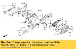 Aqui você pode pedir o borracha, almofada do tanque de combustível em Honda , com o número da peça 50225MY5610: