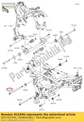 Qui puoi ordinare bullone, flangiato, 10x237 da Kawasaki , con numero parte 921541505: