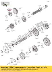 Aqui você pode pedir o engrenagem, entrada 2ª, 16t klx150cds em Kawasaki , com o número da peça 132620967: