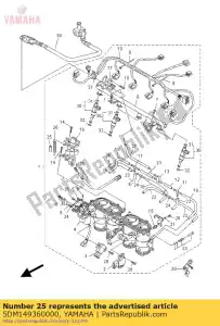 yamaha 5DM149360000 assento, mola - Lado inferior