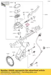 Qui puoi ordinare pistone-comp-freno da Kawasaki , con numero parte 430200022: