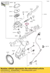 Kawasaki 430200022 hamulec t?okowy - Dół