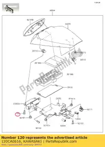 Kawasaki 120CA0616 gniazdo ?rubowe 6x16 - Dół