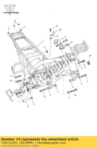 triumph T2072225 spacer, 6mm long - Bottom side