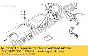 Honda 77235KWF951 asiento captura comp - Lado inferior