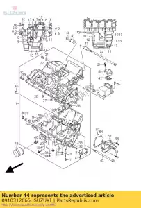 suzuki 0910312066 perno, mtg eng - Lado inferior