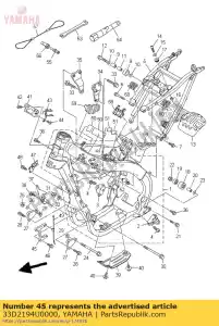 yamaha 33D2194U0000 stay, ignition coil - Bottom side