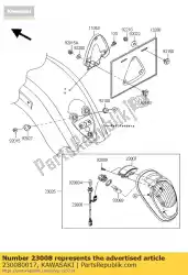 Ici, vous pouvez commander le socket-assy, ?? Feu arrière vn2000-a auprès de Kawasaki , avec le numéro de pièce 230080017: