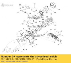 Aprilia CM178603, Tornillo autorroscante d4.2x13, OEM: Aprilia CM178603