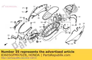 honda 83605GFM970ZB hoezen set, l. body (wl) * nha19m * (nha19m kosmisch zilver metallic) - Onderkant