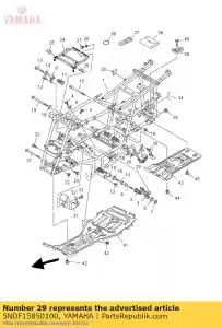 yamaha 5NDF15850100 arm - Onderkant