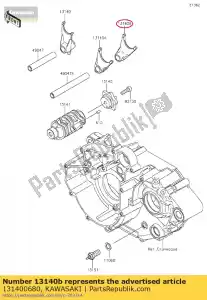 kawasaki 131400680 01 fork-shift, saída rh - Lado inferior