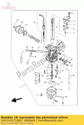 Aqui você pode pedir o conjunto de válvula agulha em Yamaha , com o número da peça 5HP141071800: