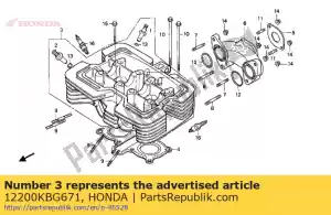 Honda 12200KBG671 head comp cylinde - Bottom side