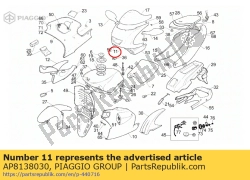 Aprilia AP8138030, Parabrezza nero viola, OEM: Aprilia AP8138030