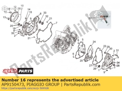 Aprilia AP9150473, Tornillo hexagonal m6x10, OEM: Aprilia AP9150473