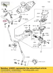 Aqui você pode pedir o mangueira-freio, embreagem, m / c si em Kawasaki , com o número da peça 430950849: