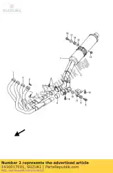 pipe comp, exh. L van Suzuki, met onderdeel nummer 1416017E01, bestel je hier online: