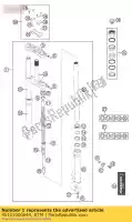 45101000044, KTM, fourche cpl. 50 adv. marz. 2002 ktm mini 50 2002 2003 2004 2005 2006 2007 2008, Nouveau