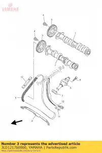 yamaha 3LD121760000 z?batka, ?a?cuch krzywkowy - Dół