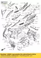 14092Y034968, Kawasaki, capa, carenagem, cnt, f.blac sc300 kawasaki j 125 300 2015 2016, Novo