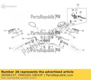 Piaggio Group 2R000237 hoofdremcilinder, droite - La partie au fond