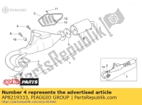 AP8219333, Aprilia, Junta del tubo de escape, Nuevo