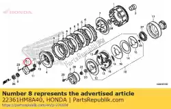 plaat, koppeling lifter van Honda, met onderdeel nummer 22361HM8A40, bestel je hier online: